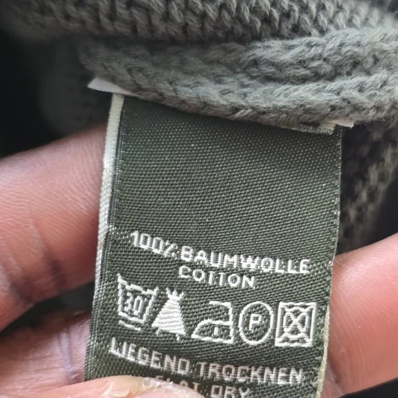 Eddie Bauer Sweater Men Sz L Green  Long Sleeve Crew Neck Knit Pullover - Picture 9 of 12